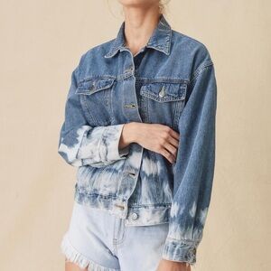 NWT L.T.J. Letter To Juliet Los Angeles  Vintage Tie Tye Jean Jacket